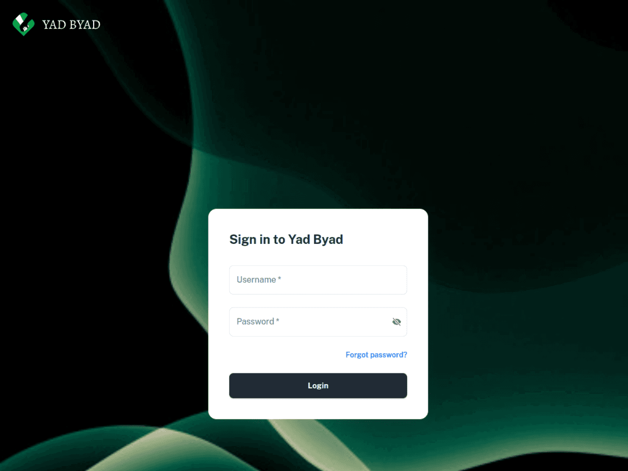YadByad platform login screen
